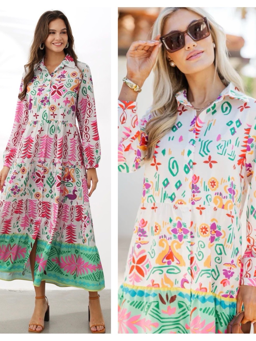 Sz M Sunday Up Bright Floral Maxi Dress